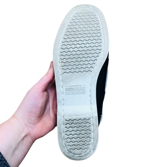 Authentic Sebago Dockside’s Navy and White Leather Loafers Women’s Size 7.5 - Picture 6 of 8